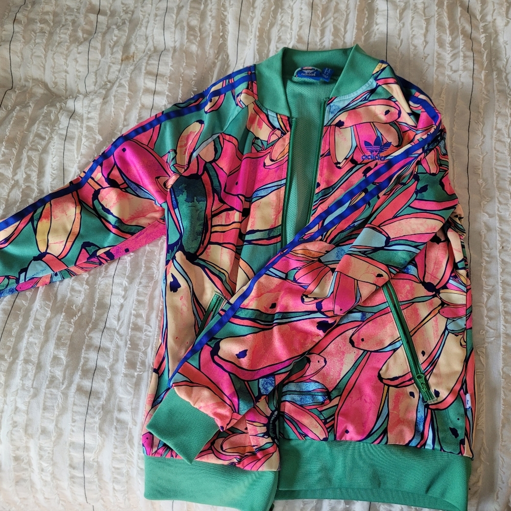 Floral Adidas jacket